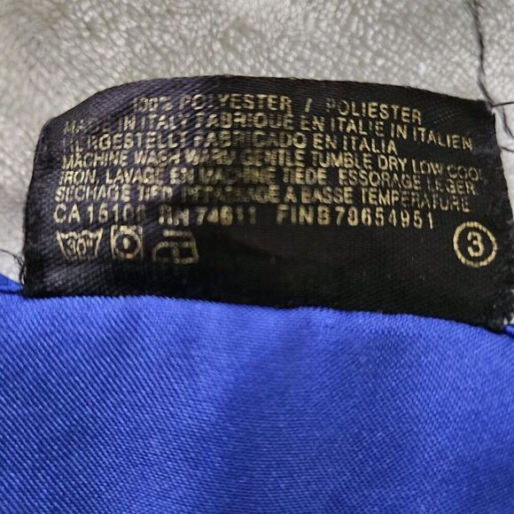 Tie Rack Italy Royal Blue Wrap Paisley Square Scarf 35" Machine Wash - Picture 7 of 7